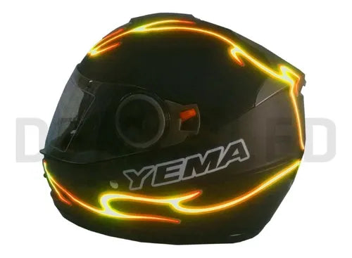 Tira De Luz Led Visibilidad Para Casco De Moto Y/O Bici